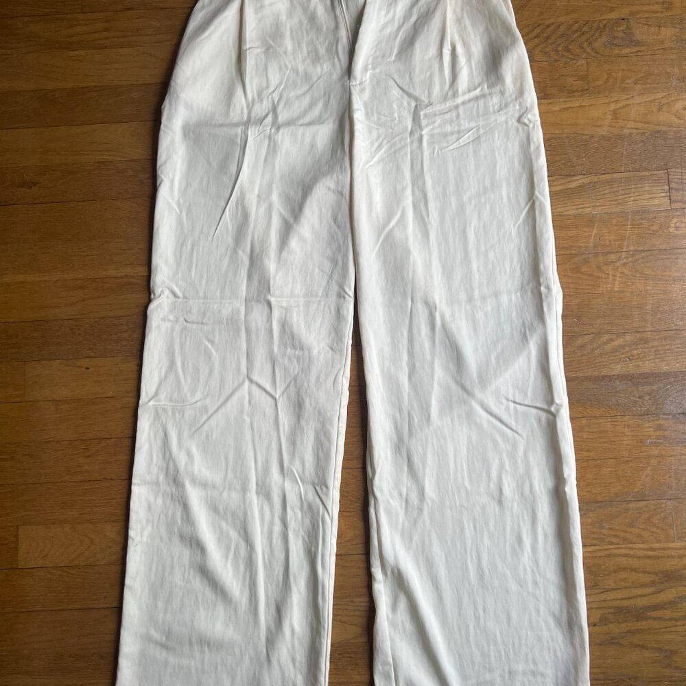 Zara White Wide Leg Pants